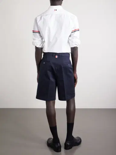 Thom Browne Straight-Leg Cotton-Twill Shorts - Men | Thumbnail 4