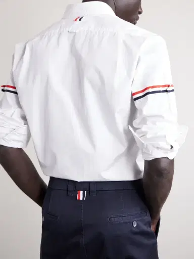 Thom Browne Straight-Leg Cotton-Twill Shorts - Men | Thumbnail 5