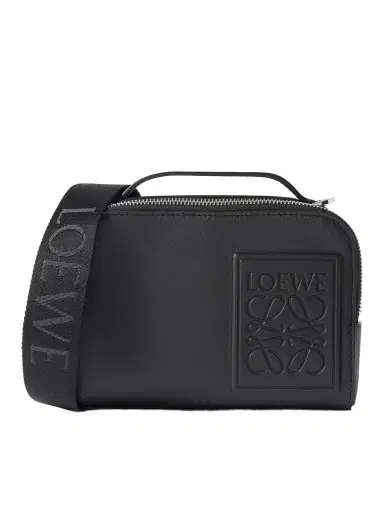 Loewe Camera Mini Logo-Appliquéd Leather Messenger Bag - Men | Thumbnail 1 Loewe Camera Mini Logo-Appliquéd Leather Messenger Bag - Men | Thumbnail 1