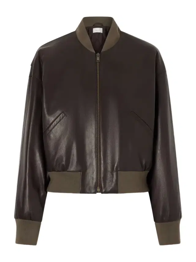 Morisel Leather Down Bomber Jacket