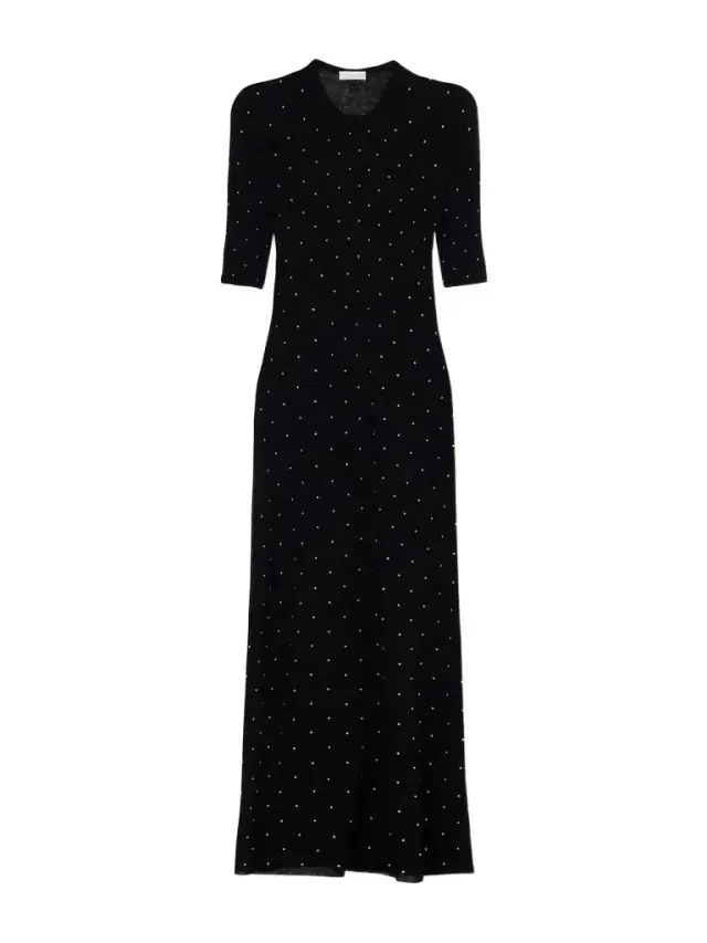Studded Wool-blend Midi Dress