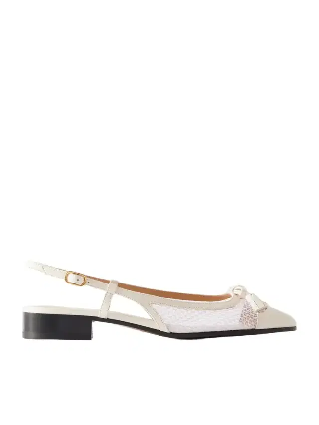 Valet Du Roi 25 Tasseled Leather And Mesh Slingback Ballet Flats