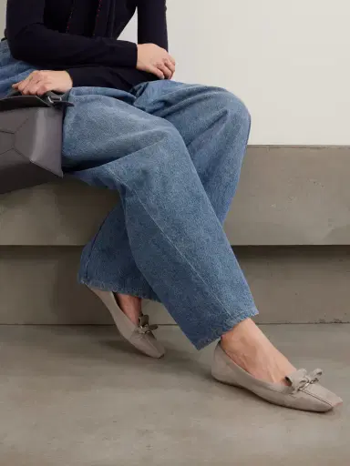 Roger Vivier Trompette Embellished Suede Loafers | Thumbnail 2
