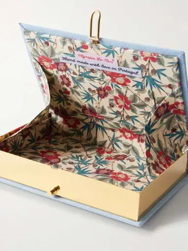 Olympia Le-Tan Country Club Embroidered Appliquéd Twill Clutch | Thumbnail 6 Olympia Le-Tan Country Club Embroidered Appliquéd Twill Clutch | Thumbnail 6