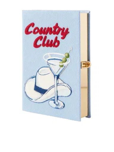 Olympia Le-Tan Country Club Embroidered Appliquéd Twill Clutch | Thumbnail 1 Olympia Le-Tan Country Club Embroidered Appliquéd Twill Clutch | Thumbnail 1