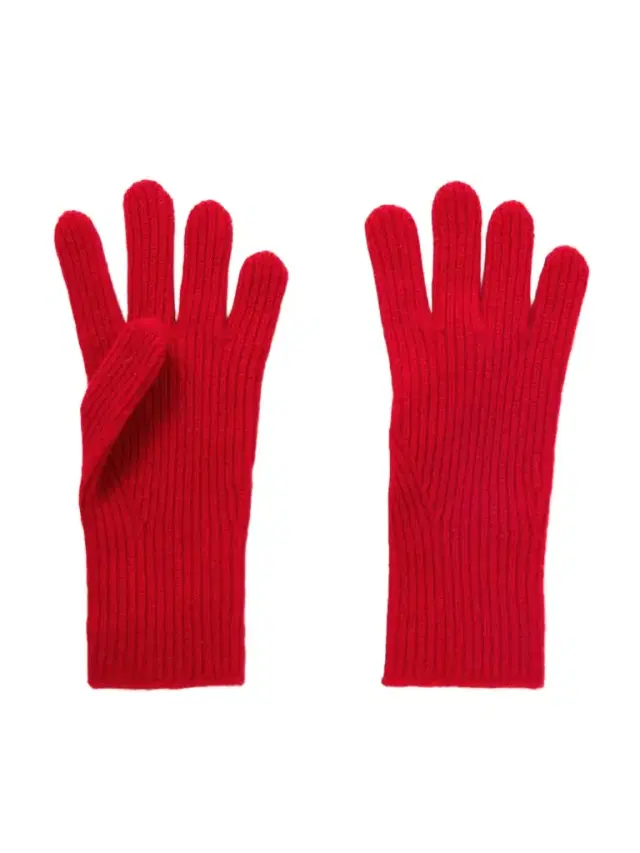 Ribbed Cashmere Gloves