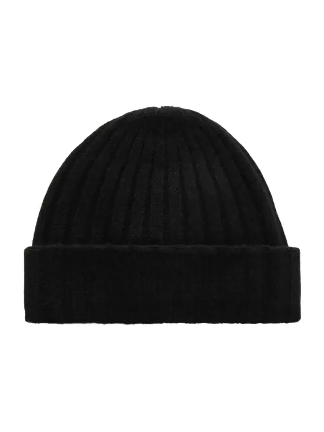 Ribbed Cashmere Beanie