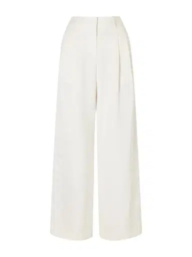 TWP Sulli Pleated Striped Coated Woven Wide-leg Pants | Thumbnail 1