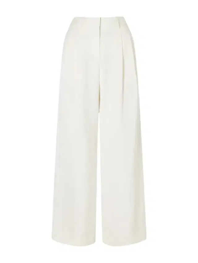 Sulli Pleated Striped Coated Woven Wide-leg Pants