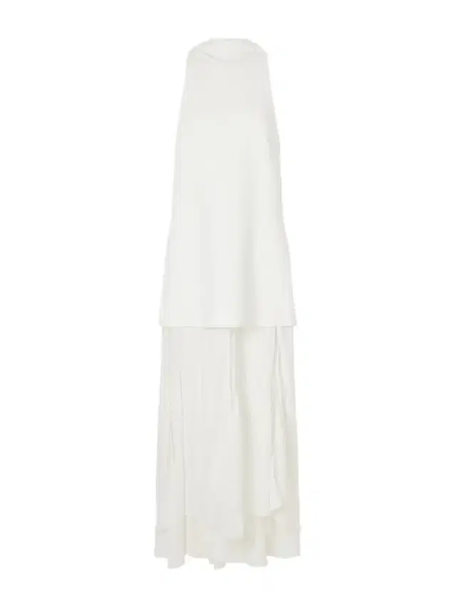 Leonie Scarf-detailed Layered Crepe And Georgette Maxi Dress