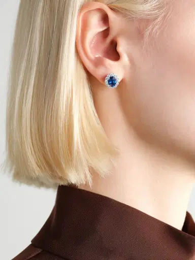 Garrard 1735 Platinum, Sapphire And Diamond Earrings | Thumbnail 2 Garrard 1735 Platinum, Sapphire And Diamond Earrings | Thumbnail 2