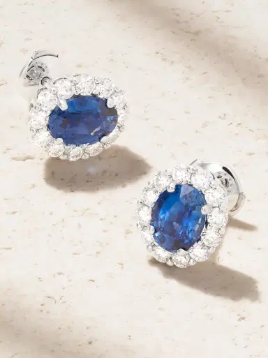 Garrard 1735 Platinum, Sapphire And Diamond Earrings | Thumbnail 4 Garrard 1735 Platinum, Sapphire And Diamond Earrings | Thumbnail 4