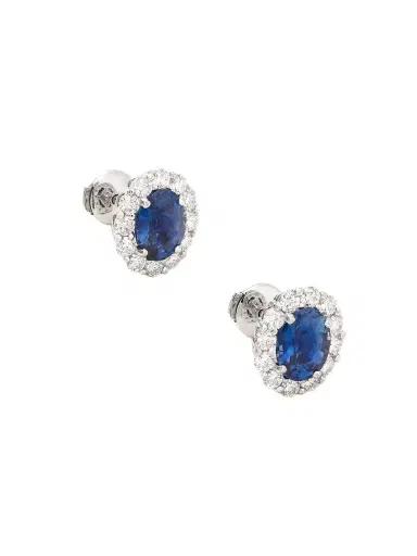Garrard 1735 Platinum, Sapphire And Diamond Earrings | Thumbnail 1 Garrard 1735 Platinum, Sapphire And Diamond Earrings | Thumbnail 1