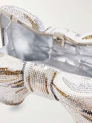 Judith Leiber Couture Bow Just For You Crystal-embellished Silver-tone Clutch | Thumbnail 5