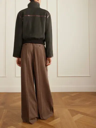 Loro Piana Jekel Leather-trimmed Shearling-lined Suede Jacket | Thumbnail 3