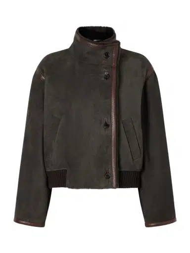 Loro Piana Jekel Leather-trimmed Shearling-lined Suede Jacket | Thumbnail 1