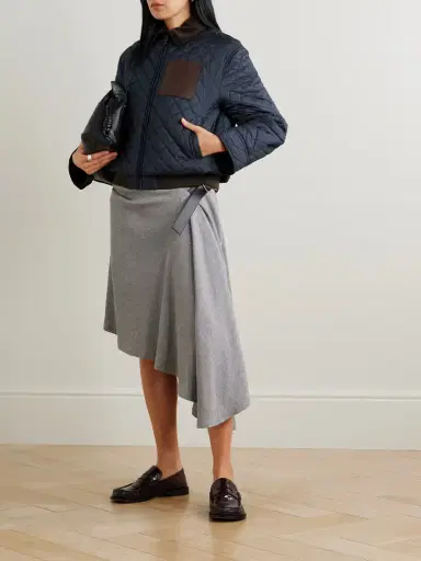 Loewe Corduroy And Leather-trimmed Quilted Shell Jacket | Thumbnail 2