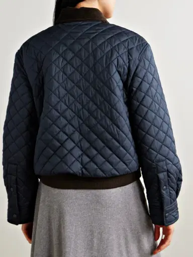 Loewe Corduroy And Leather-trimmed Quilted Shell Jacket | Thumbnail 3