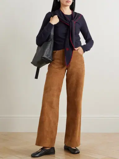 Loewe Tie-detail Embroidered Knitted Top | Thumbnail 2 Loewe Tie-detail Embroidered Knitted Top | Thumbnail 2