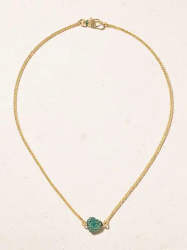 Lucy Delius Chubby Love 14-karat Gold Emerald Necklace | Thumbnail 4 Lucy Delius Chubby Love 14-karat Gold Emerald Necklace | Thumbnail 4