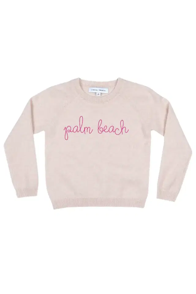 LINGUA FRANCA Kids Palm Beach Crewneck - Marled Blush