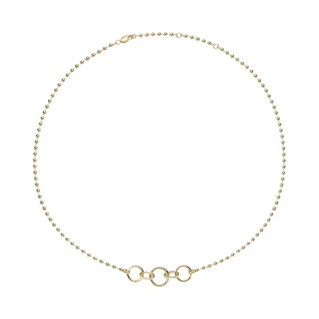 Stephanie Gottlieb Cleo Ball Chain Necklace with Push Clasps