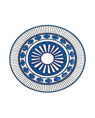 HERMÈS Bleus D'Ailleurs Large Deep Round Platter | Thumbnail 1