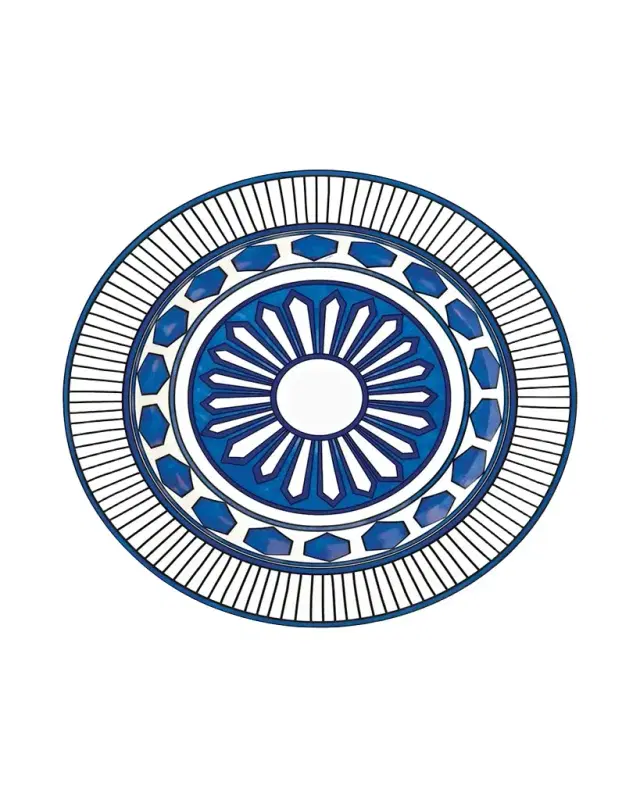 Bleus D'Ailleurs Large Deep Round Platter