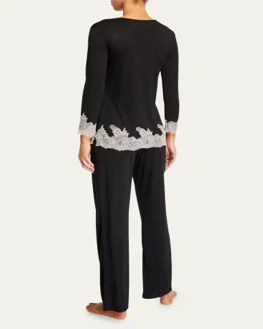 Natori Shangri La Luxe Lace-Trim Pajama Set | Thumbnail 5