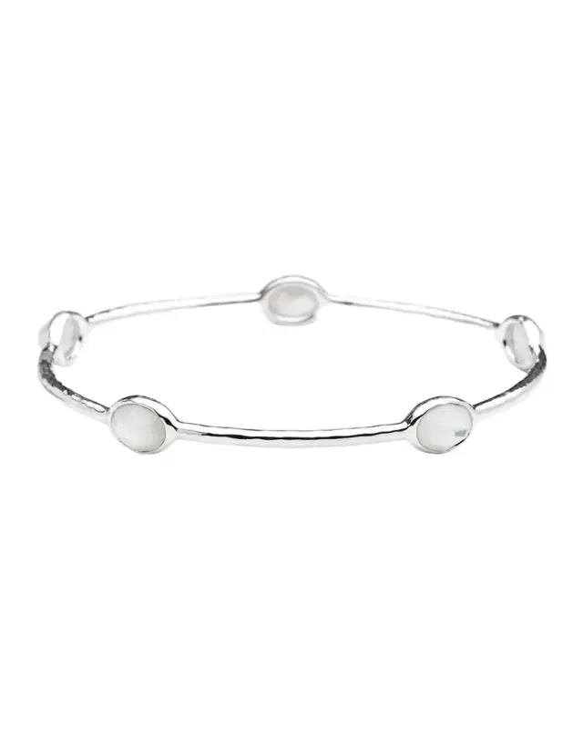 Ippolita 5-Stone Bangle Bracelet in Sterling Silver