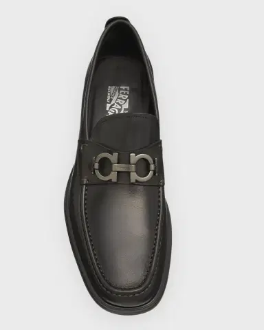 Ferragamo Men's David Leather Lug-Sole Loafers | Thumbnail 4 Ferragamo Men's David Leather Lug-Sole Loafers | Thumbnail 4