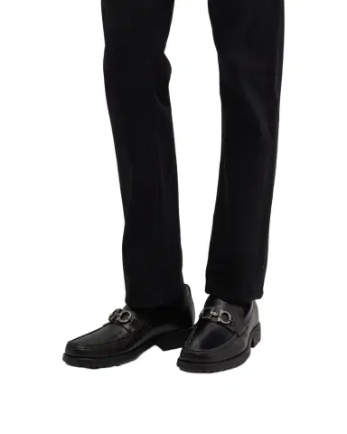 Ferragamo Men's David Leather Lug-Sole Loafers | Thumbnail 1 Ferragamo Men's David Leather Lug-Sole Loafers | Thumbnail 1