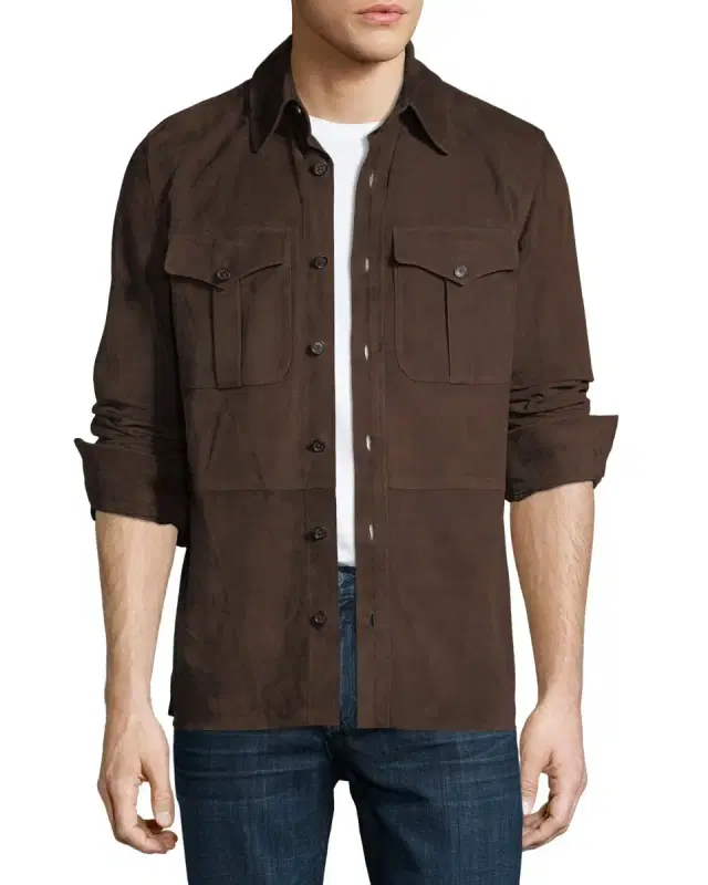Suede Shirt Jacket