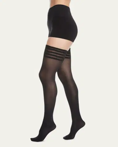 Wolford Velvet De Luxe Stay-Up Thigh Highs Stockings | Thumbnail 2