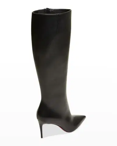 Christian Louboutin Kate Calfskin Red Sole Stiletto Knee Boots | Thumbnail 3