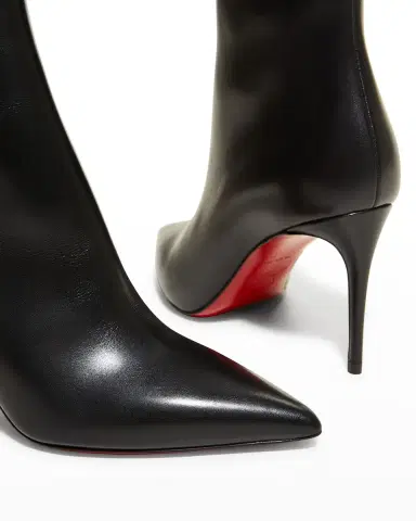 Christian Louboutin Kate Calfskin Red Sole Stiletto Knee Boots | Thumbnail 4