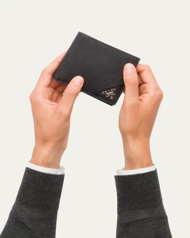 Prada Men's Saffiano Leather Bi-Fold Wallet | Thumbnail 2 Prada Men's Saffiano Leather Bi-Fold Wallet | Thumbnail 2