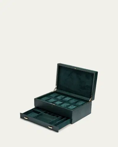 Wolf British Racing 10-Piece Watch Box with Drawer | Thumbnail 2