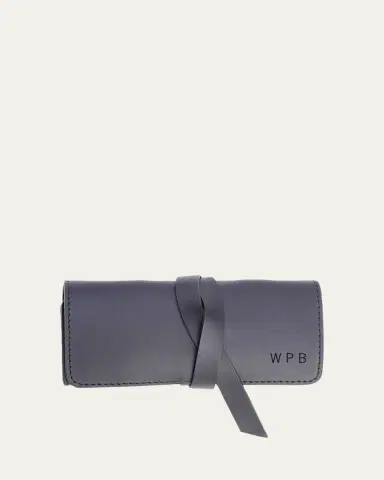 ROYCE New York Monogrammed Leather Tech Cord Accessory Organizer, Personalized | Thumbnail 2