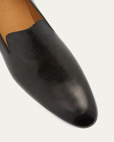 Berluti Men's Cursive Galet Scritto Leather Loafers | Thumbnail 2
