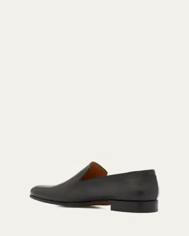 Berluti Men's Cursive Galet Scritto Leather Loafers | Thumbnail 4