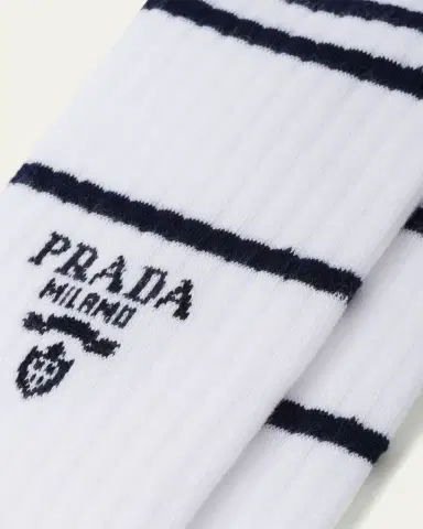 Prada Men's Logo Crew Socks | Thumbnail 2