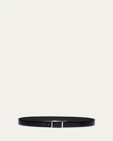 Santoni Men's Smooth Leather Reversible Belt | Thumbnail 2 Santoni Men's Smooth Leather Reversible Belt | Thumbnail 2