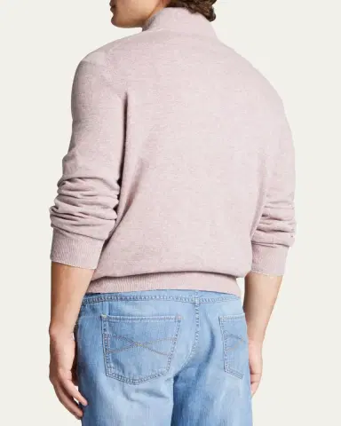 Brunello Cucinelli Men's Cashmere 1/4-Zip Sweater | Thumbnail 11 Brunello Cucinelli Men's Cashmere 1/4-Zip Sweater | Thumbnail 11
