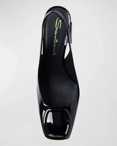 Santoni Peaches Patent Buckle Slingback Pumps | Thumbnail 3 Santoni Peaches Patent Buckle Slingback Pumps | Thumbnail 3