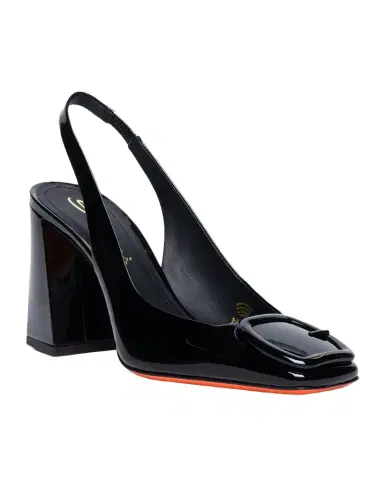 Santoni Peaches Patent Buckle Slingback Pumps | Thumbnail 1 Santoni Peaches Patent Buckle Slingback Pumps | Thumbnail 1