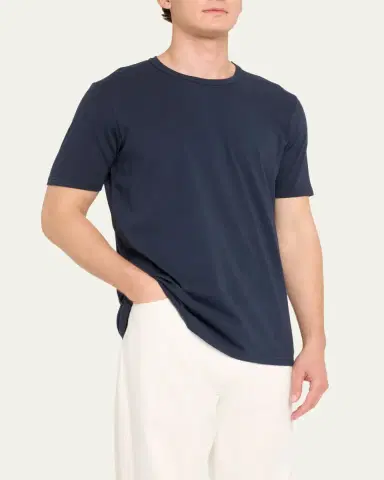 Gabriela Hearst Men's Bandeira Solid T-Shirt | Thumbnail 4 Gabriela Hearst Men's Bandeira Solid T-Shirt | Thumbnail 4