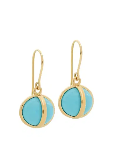 L. Klein Celeste 18k Gold & Turquoise Drop Earrings | Thumbnail 1 L. Klein Celeste 18k Gold & Turquoise Drop Earrings | Thumbnail 1
