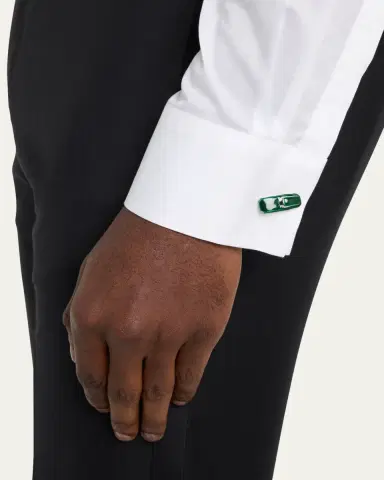 Jan Leslie Men's Sports Car Enamel Sterling Silver Cufflinks | Thumbnail 2