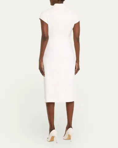 Giorgio Armani Silk Wrap Midi Dress with Tie Detail | Thumbnail 3 Giorgio Armani Silk Wrap Midi Dress with Tie Detail | Thumbnail 3
